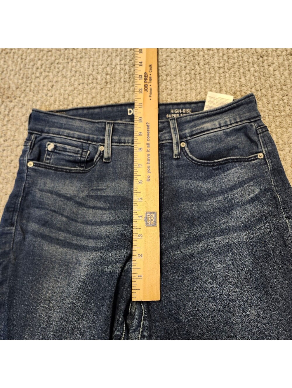 Denizen from Levi's High-Rise Super Skinny Jeans in Dark Blue Size 6 - Picture 3 of 9